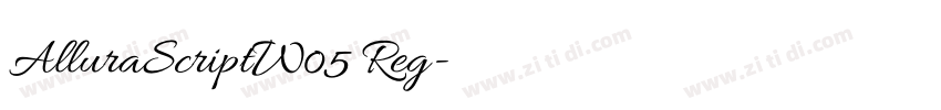 AlluraScriptW05 Reg字体转换